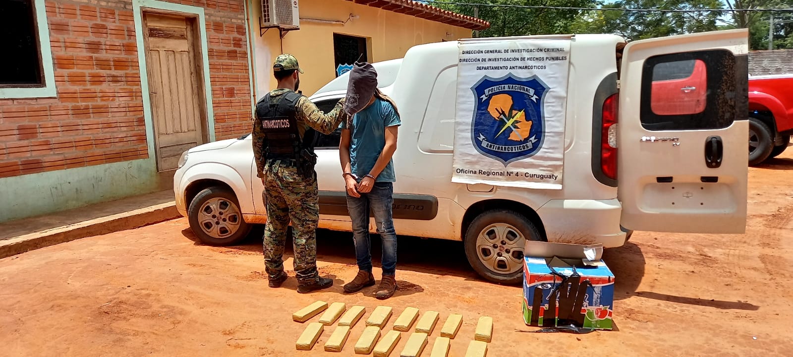 Narcóticos incautan 13 kilos de marihuana en Yby Pytã