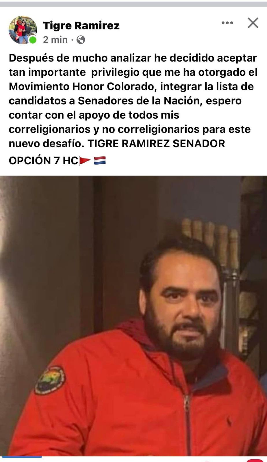 César Ramírez puede hacer historia si logra la primera banca en el senado para Canindeyú