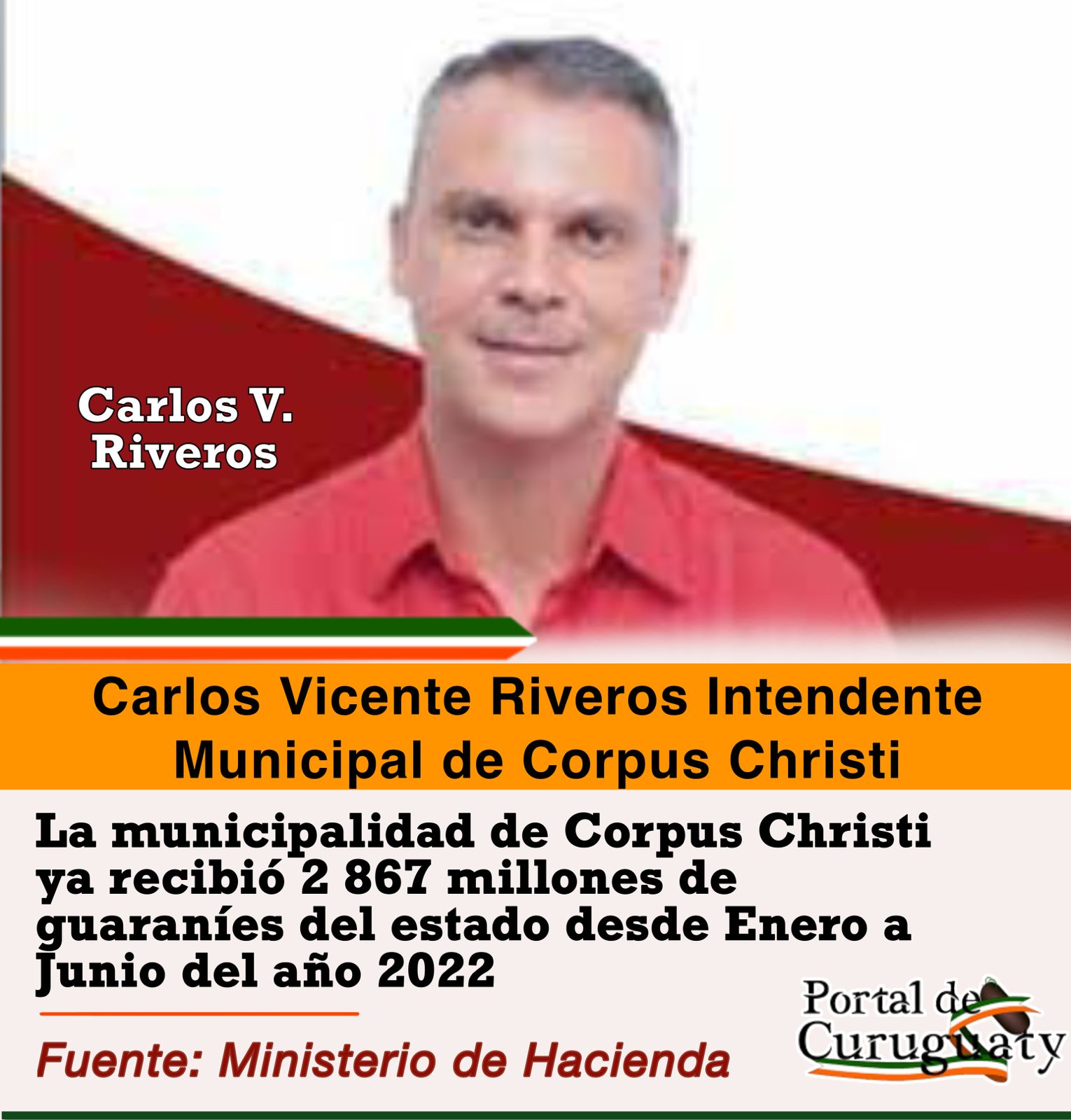 Intendente de Corpus Christi ya recibió más de 2 800 millones desde Enero a Julio del 2 022