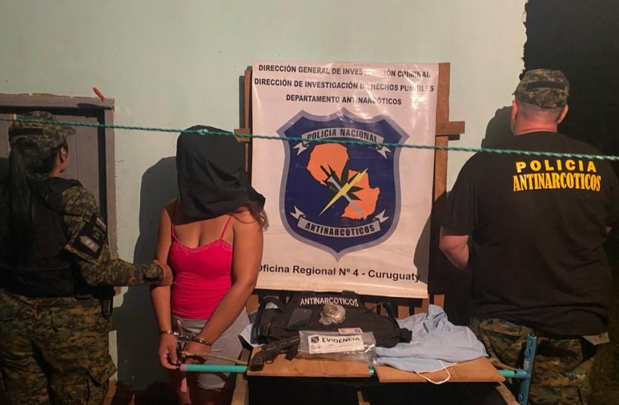 Golpe al microtráfico en Curuguaty con una detenida