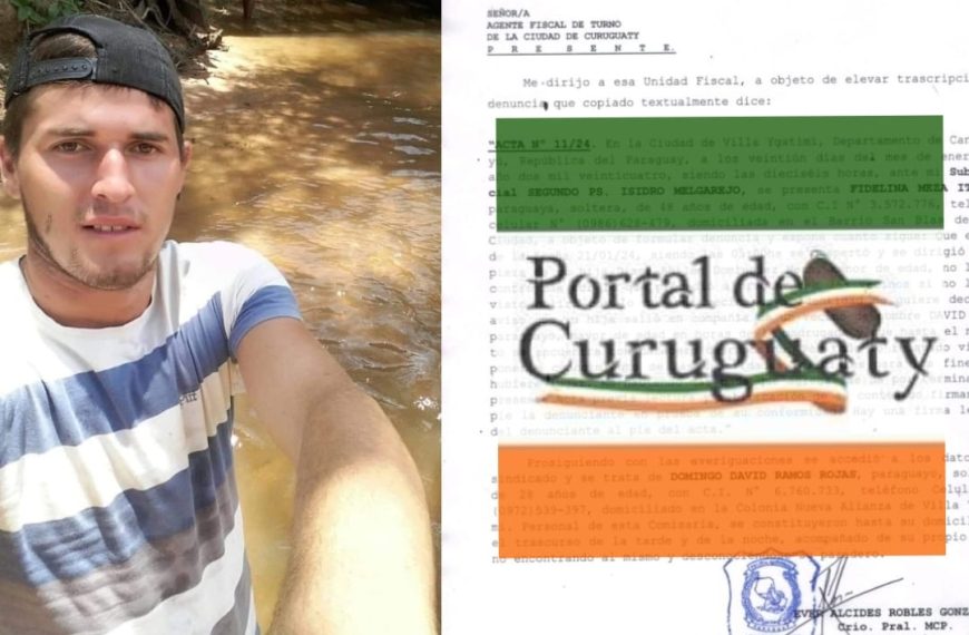 VÍDEO. Hombre es denunciado por desaparición de menor de 14 años en Villa Ygatimí
