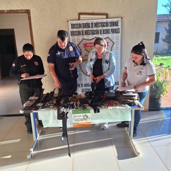 Incautan armas y proyectiles de una vivienda en Ypejhú