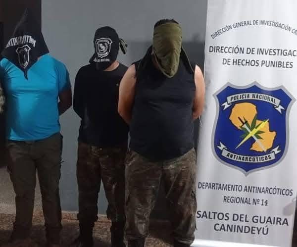 Caen tres policías con droga en Canindeyú