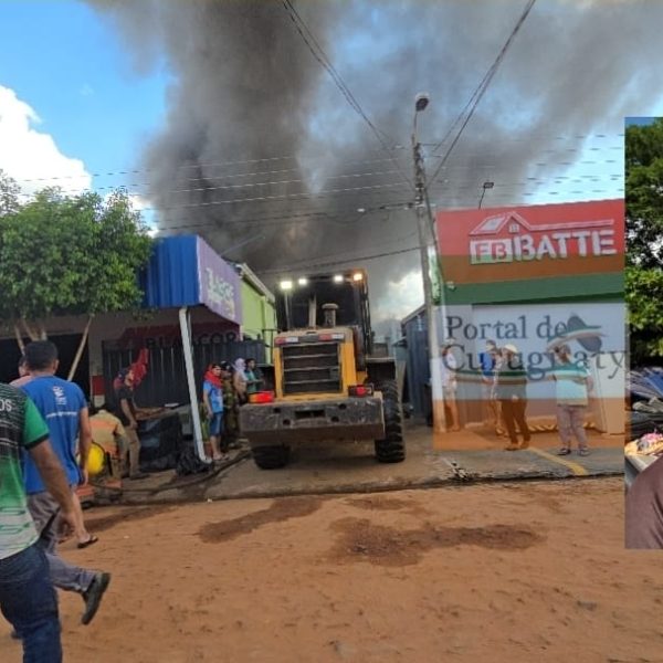 Voraz incendio consume depósito de una ferretería en Curuguaty