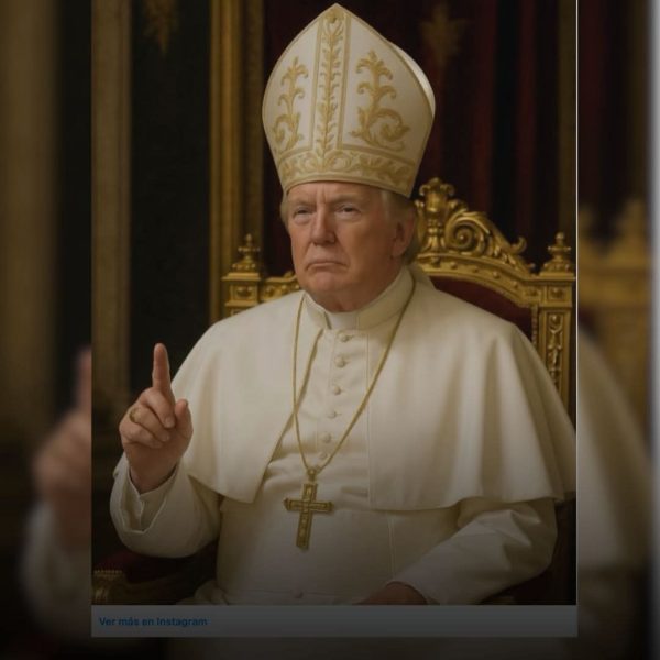 Donald Trump publicó una foto con ropa de Papa