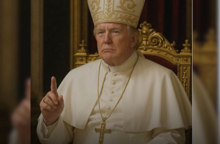 Donald Trump publicó una foto con ropa de Papa