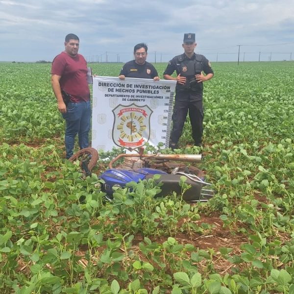 KATUETÉ | Investigan hallazgo de motocicleta vinculada al asalto al Banco Itaú