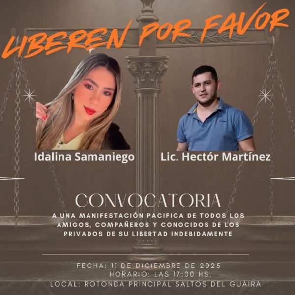 Convocan a manifestación por la liberación de detenidos en el Operativo Umbral