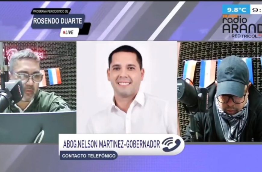 Gobernador Nelson Martínez ratifica apoyo a Tito Rojas en Saltos del Guairá