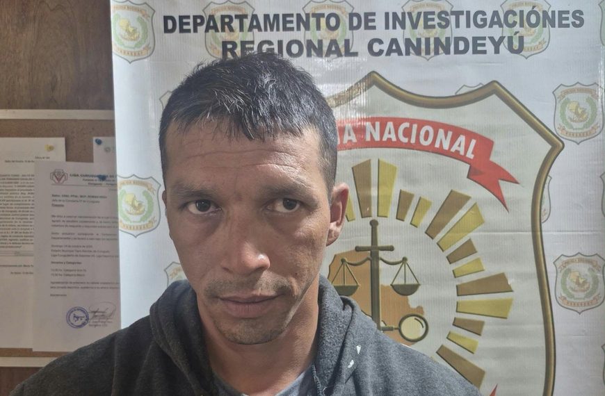 CURUGUATY | DETIENEN A HOMBRE CON 15 ANTECEDENTES Y DOS ÓRDENES DE CAPTURA PENDIENTES