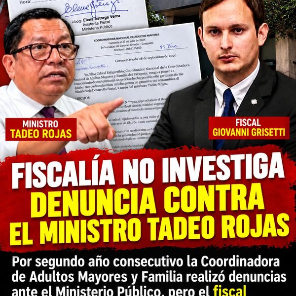 Fiscalía no investiga denuncia contra el ministro Tadeo Rojas