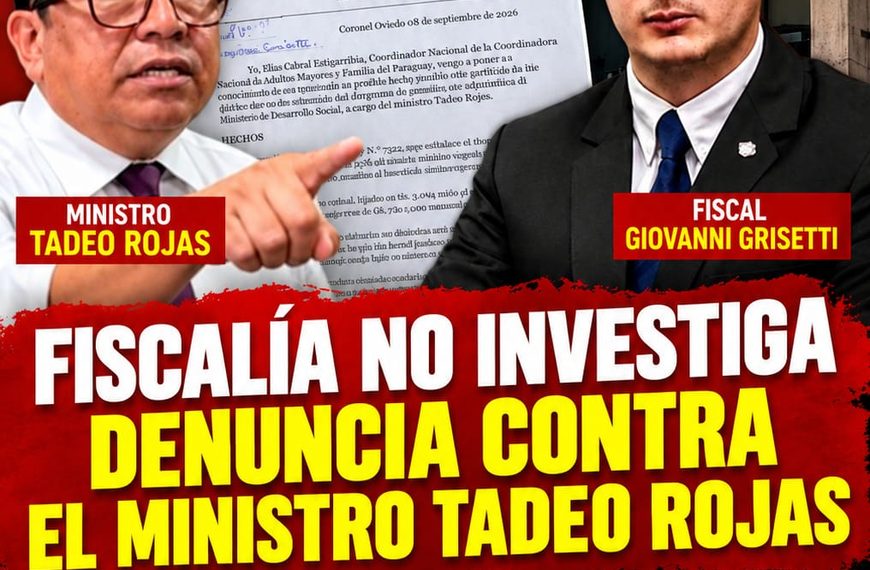 Fiscalía no investiga denuncia contra el ministro Tadeo Rojas