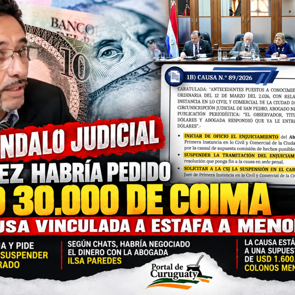 Investigan a juez que habría pedido coima de USD 30 mil a menonita